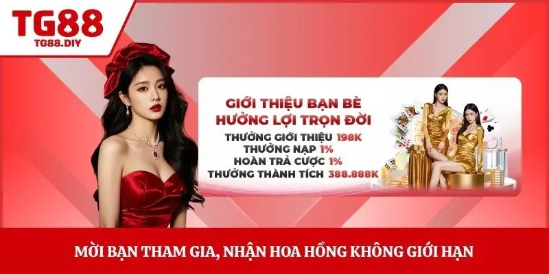 Mời bạn tham gia, nhận hoa hồng không giới hạn