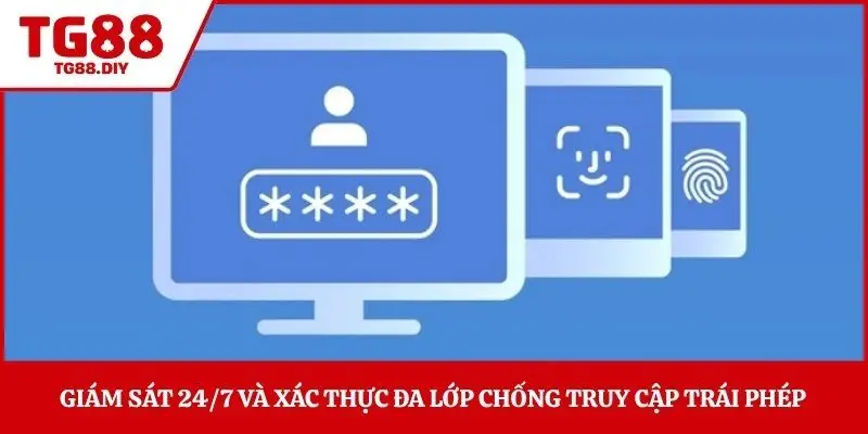 Giám sát 24/7 và xác thực đa lớp chống truy cập trái phép